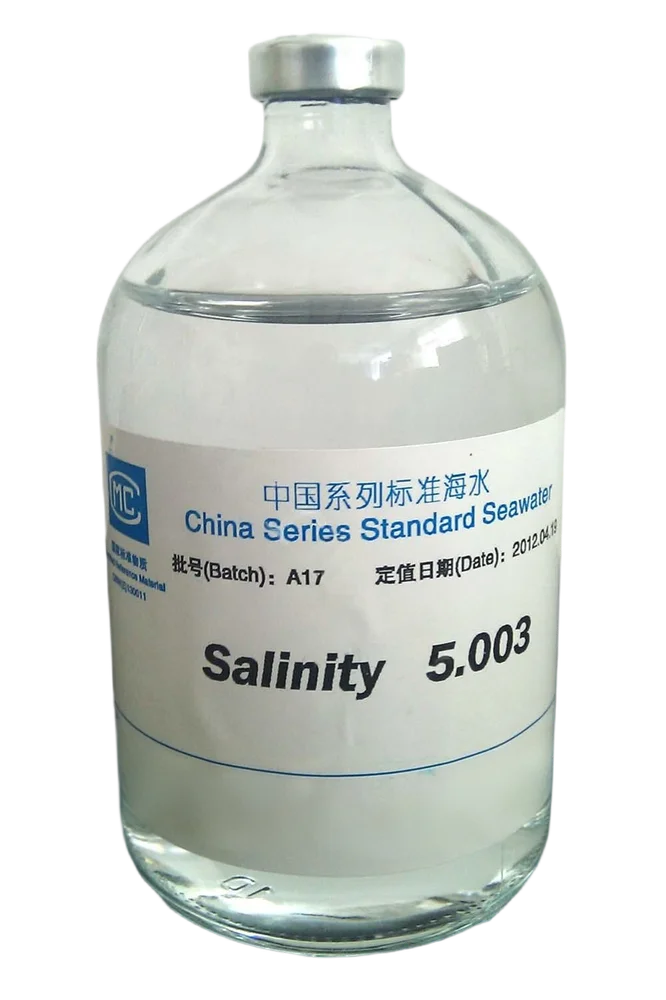 系列标准海水，用于海洋调查和盐度测量校准