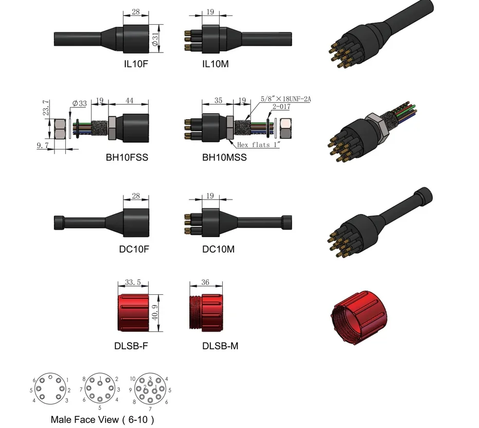 水密连接器（湿插拔式连接器），适用于海洋调查仪器设备的水下连接需求
