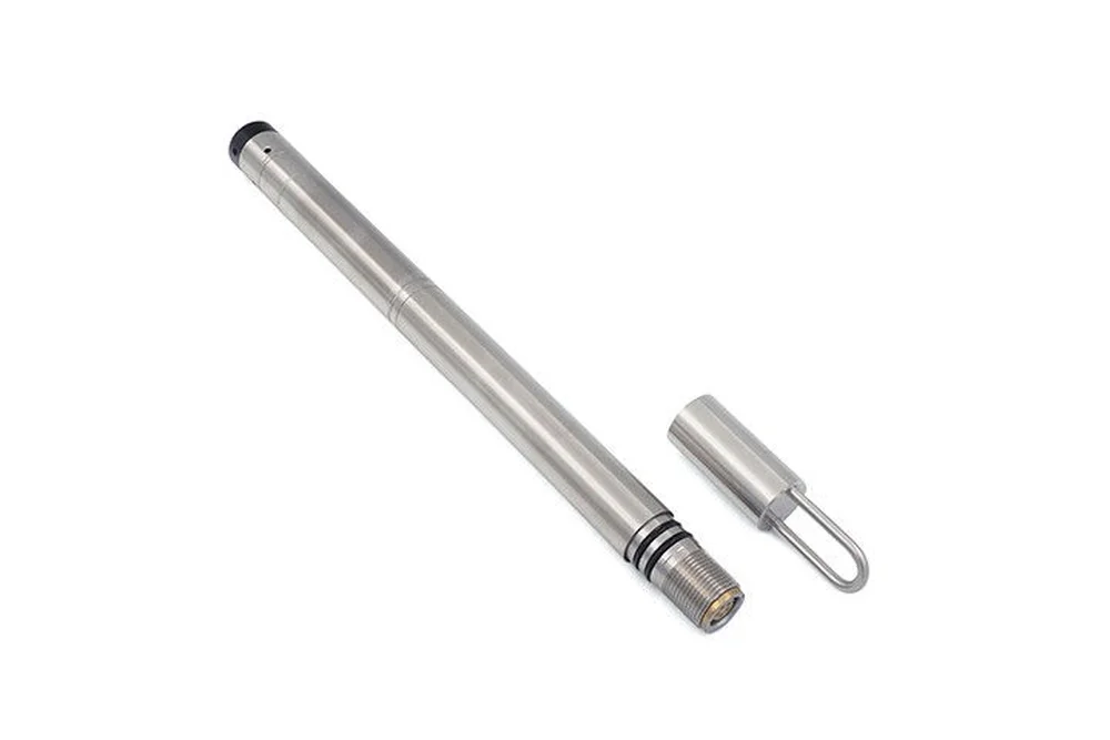 小直径自容式潮位仪，采用焊接密封设计，适用于长期水位和温度记录